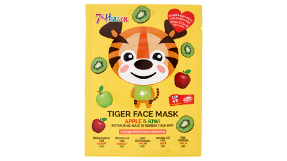 7th Heaven Maschera Viso Tiger Mela e Kiwi 1 pz
