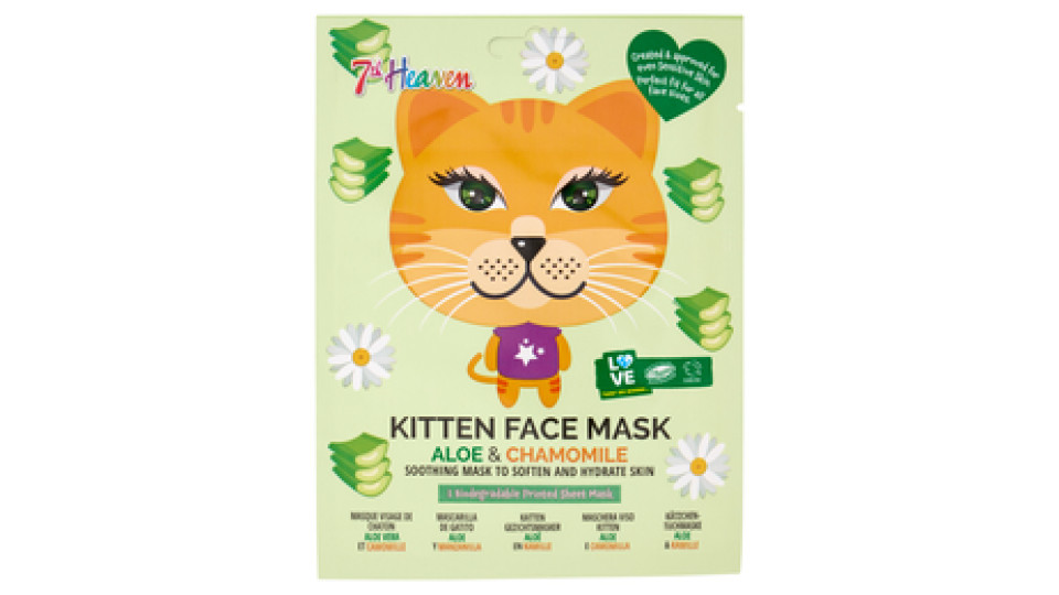 7th Heaven Maschera Viso Kitten Aloe e Camomilla 1 pz