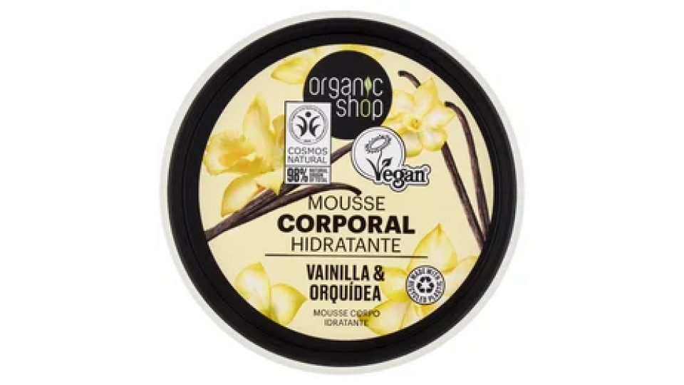 organic shop Mousse Corpo Idratante Vanilla & Orquidea 250 ml