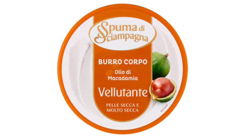 Spuma di Sciampagna Benessere Burro Corpo Vellutante Olio di Macadamia 200 ml