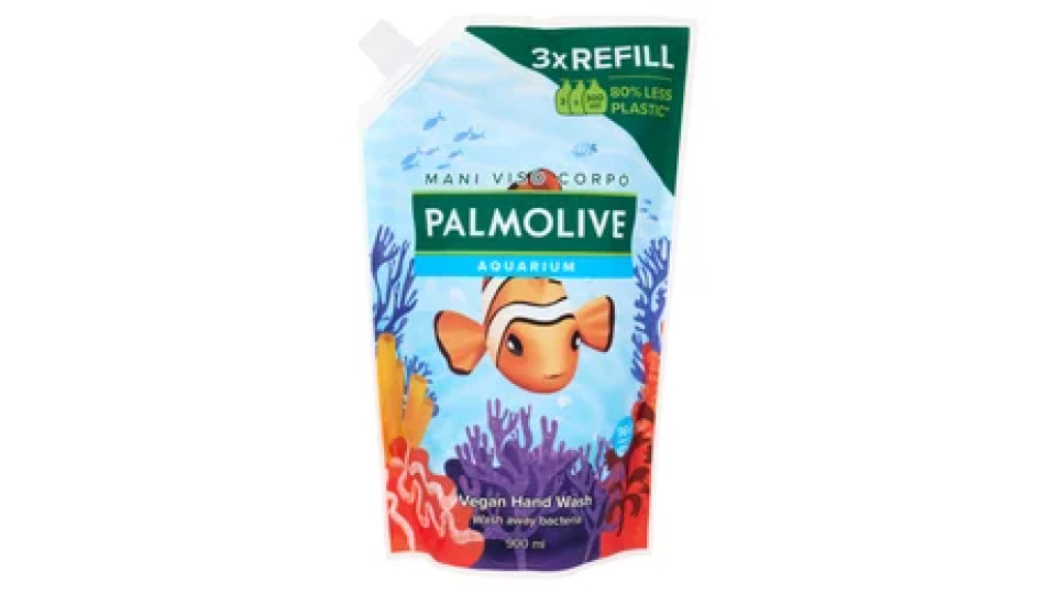 Palmolive Ricarica Sapone Liquido Mani Aquarium vegano 900 ml