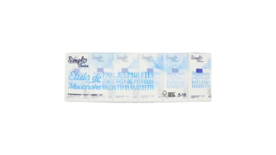 Simpl Choice Pacchetti di Fazzoletti 18 pz