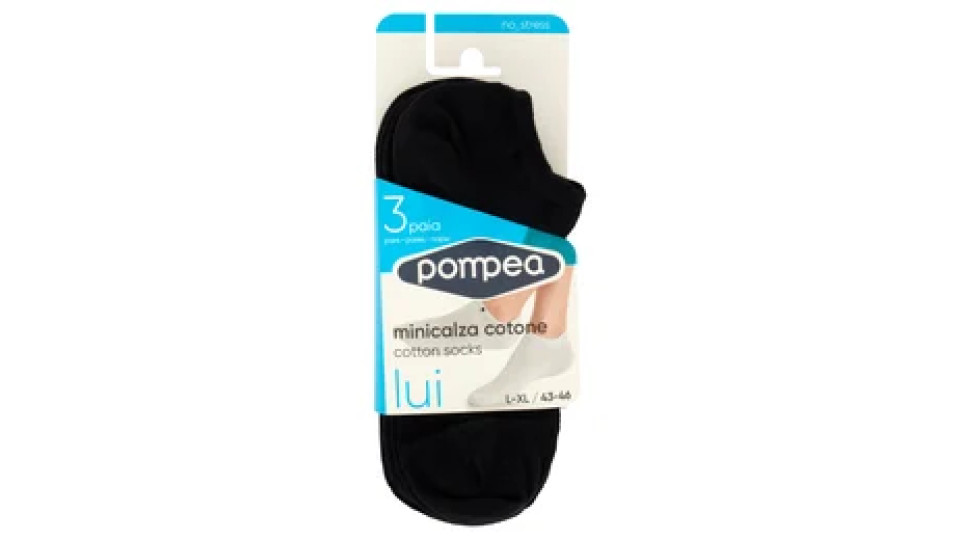 pompea lui minicalza cotone L-XL 43-46 Bianco 3 paia