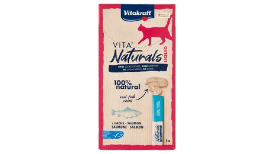 Vitakraft Vita Naturals Liquid + Salmone 5 x 15 g
