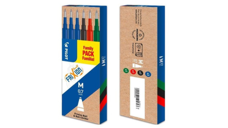 Pilot 3802807 ricaricatore di penna Nero, Blu, Verde, Rosso 6 pz