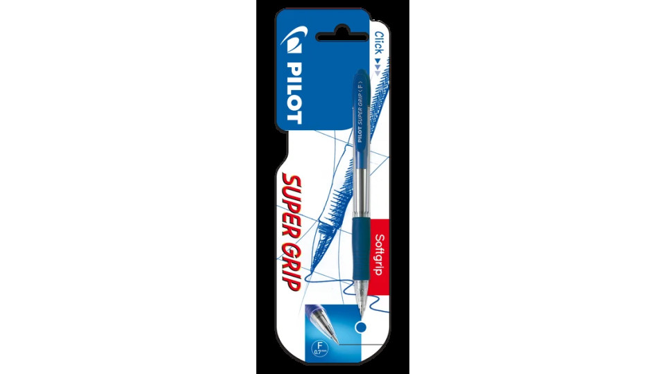 Pilot Penna A Sfera A Punta Fine Supergrip Blu