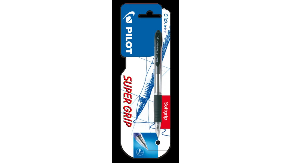Pilot Penna A Sfera A Punta Fine Supergrip Nero