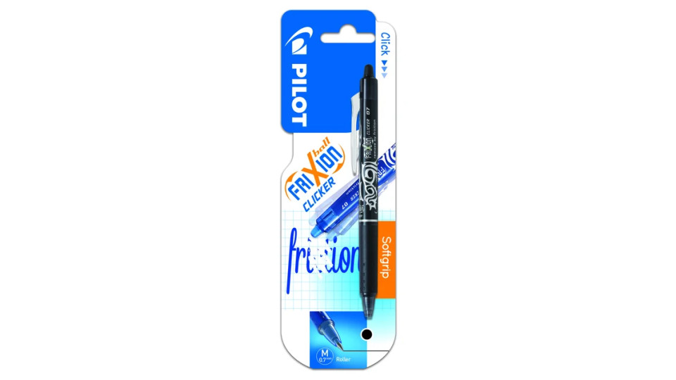 Pilot Penna a sfera nera Frixion Cliker cancellabile