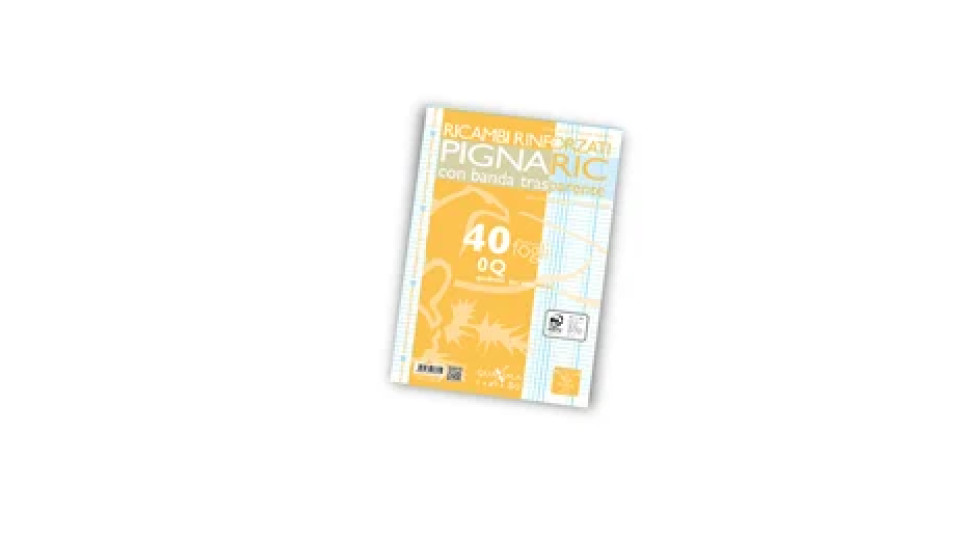 Pigna Ricambi Pignaric A4 con Banda Rinforzata 40 Fogli 80 gr