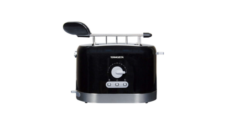 Termozeta 76034 7 2 fetta/e 870 W Nero, Acciaio inox