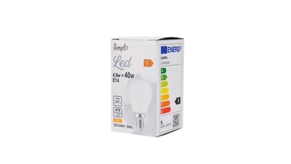 Simpl LED Sferica 40W E14 WW