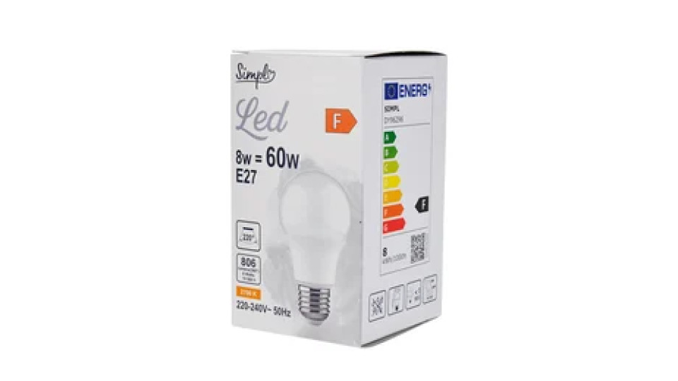 Simpl LED Goccia 60W E27 WW