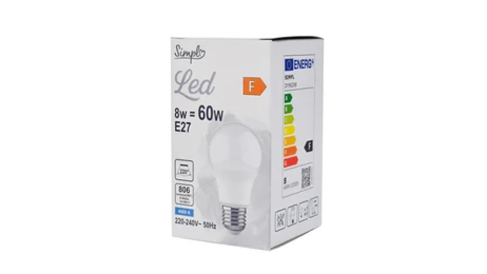 Simpl LED Goccia 60W E27 CW