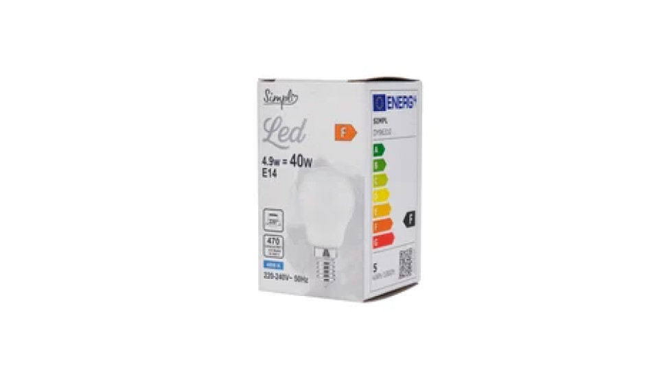 Simpl LED Sferica 40W E14 CW