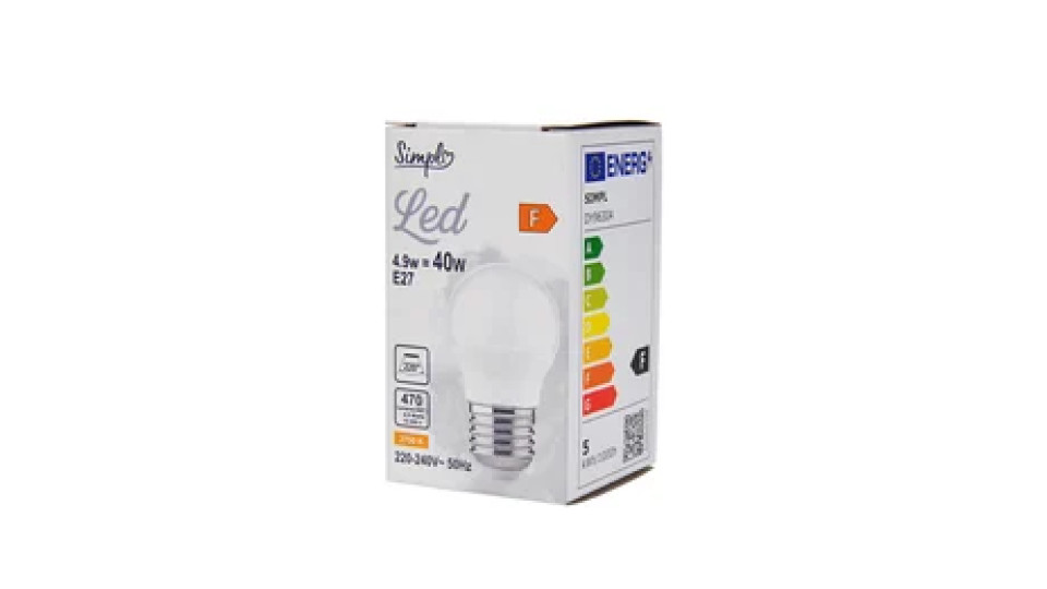 Simpl LED Sferica 40W E27 WW