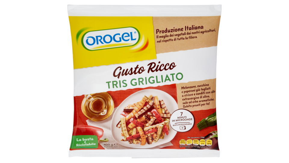 Orogel, La Cucina Italiana Tris Grigliato gusto ricco surgelato