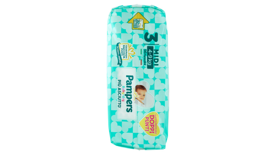 Pampers, Baby-Dry taglia 3 midi (4-9 Kg)