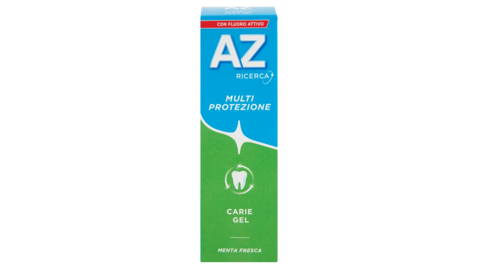 AZ, Ricerca Multi Protezione carie gel + fluoro attivo dentifricio
