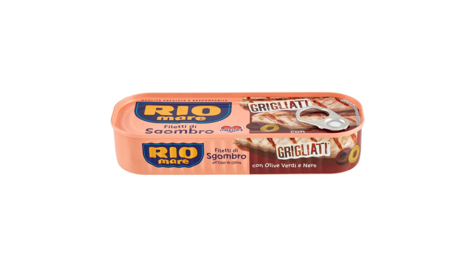 Rio Mare - Filetti Di Sgombro Grigliati Con Olive Verdi E Nere, Ricco Di Omega 3