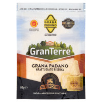 GranTerre Grana Padano DOP Grattugiato Riserva Oltre 20 Mesi 80 g