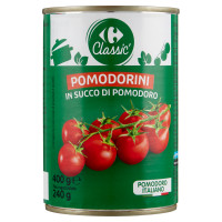 Carrefour Classic Pomodorini in Succo di Pomodoro 400 g