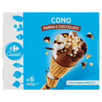 Carrefour Classic Cono Panna e Cioccolato 6 x 70 g