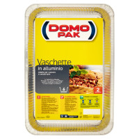Domopak Vaschette in alluminio 6 porzioni 2 pz
