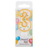 Smart PerLa Festa Candelina Numerale 3 1 pz