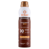 Ecran Sunnique broncea+ Olio protettivo invisibile SPF 30 Alta 250 ml