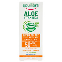 equilibra Aloe Vitaminica Crema Solare Viso Anti-Age Anti-Macchia* Protezione Molto Alta 50⁺SPF 75ml