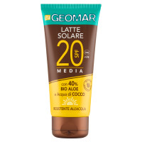 Geomar Latte Solare SPF 20 Media con 40% Bio Aloe e Acqua di Cocco 100 mL