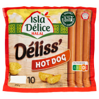 Isla Délice Halal Déliss' Hot Dog 10 Pezzi 350 g