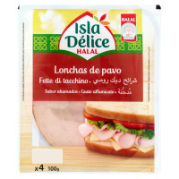 Isla Délice Halal Fette di tacchino Gusto affumicato x4 100 g