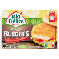 Isla Délice Halal Spécial Burger's Surgelés 8 x 70 g
