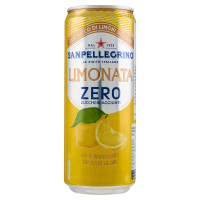 BIBITE SANPELLEGRINO, Bevande Gassate, Naturali, Limonata Zero, Lattina 33 cl