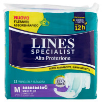 Lines Specialist Alta Protezione Pannoloni a Mutandina M Maxi Plus 12 pz