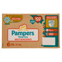 Pampers Baby-dry Mutandino XL 102 pz