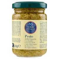 Terre d'Italia Pesto della Liguria con Basilico Genovese DOP e olio extra vergine di oliva 130 g