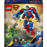 LEGO DC 76302 Mech di Superman Contro Lex Luthor - Action Figure Giocattolo del Supereroe con 2 Minifigure, Giochi Bambini 6+