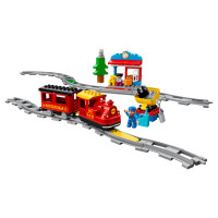 LEGO DUPLO 10874 Treno a Vapore, Set Push & Go, Luci e Suoni, Giocattolo con Mattoncini, Giochi per Bambini dai 2 ai 5 Anni