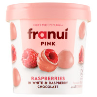 franuí Pink Raspberries in White & Raspberry Chocolate 150 g