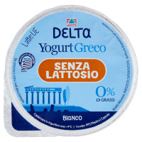 Delta Yogurt Greco Senza Lattosio 0% di Grassi Bianco 150 g