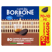 Caffè Borbone Miscela Nobile Capsule Compatibili Lavazza* A Modo Mio* ad uso domestico 80 x 7,2 g