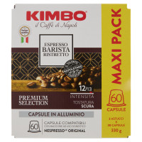 Kimbo Espresso Barista Ristretto Capsule Compatibili con Macchine Nespresso* Original 60 x 5,5 g