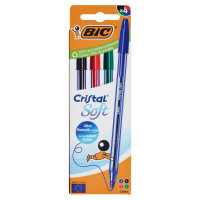 Bic Cristal Soft Penna a Sfera 1,2mm 4 pz