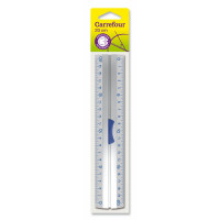 Carrefour 385317 righello Righello da scrivania 200 mm Alluminio 1 pz