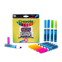 Crayola 10 Pennarelli punta maxi lavabili Neon