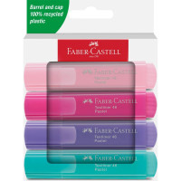 Faber-Castell Textliner 46 Pastell evidenziatore 4 pz Rosa chiaro, Rosa, Viola, Turchese