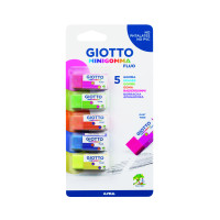 Giotto Minigomma Fluo 5 pz