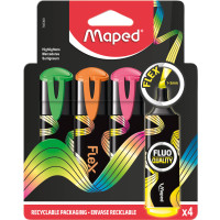 Maped 740300 evidenziatore 4 pz Punta smussata Verde, Arancione, Giallo, Rosa